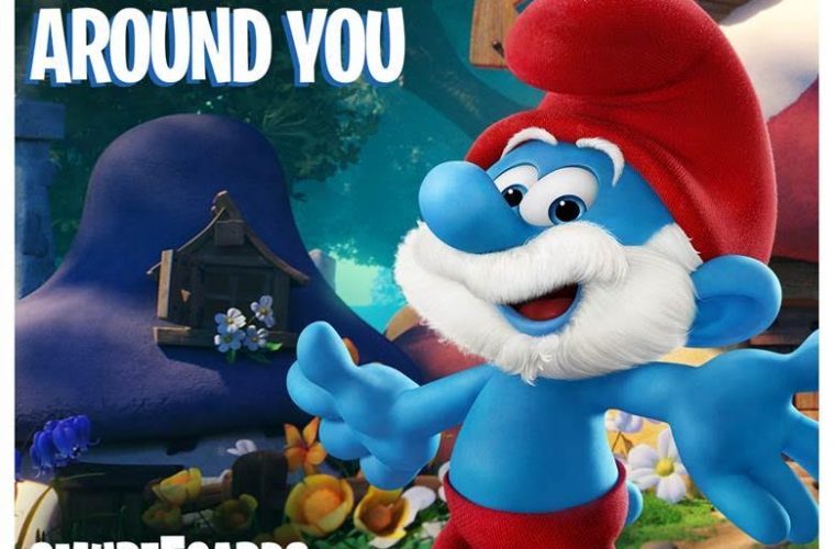 smurfs vday card
