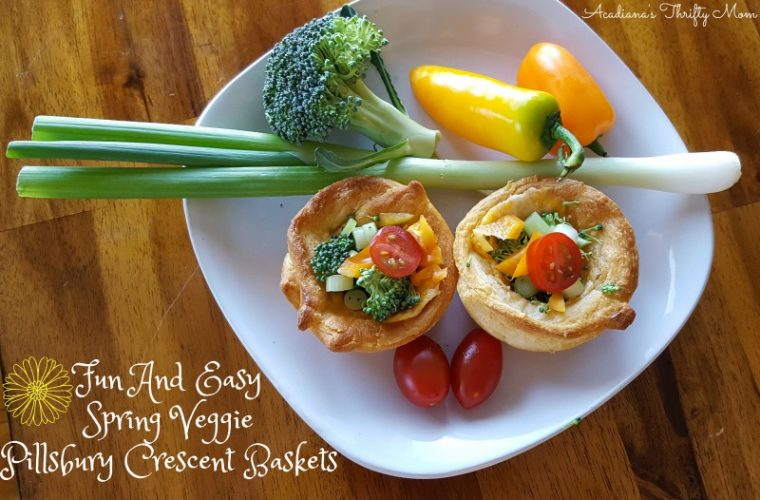 Fun And Easy Spring Veggie Pillsbury Crescent Baskets #EasterWithPillsbury