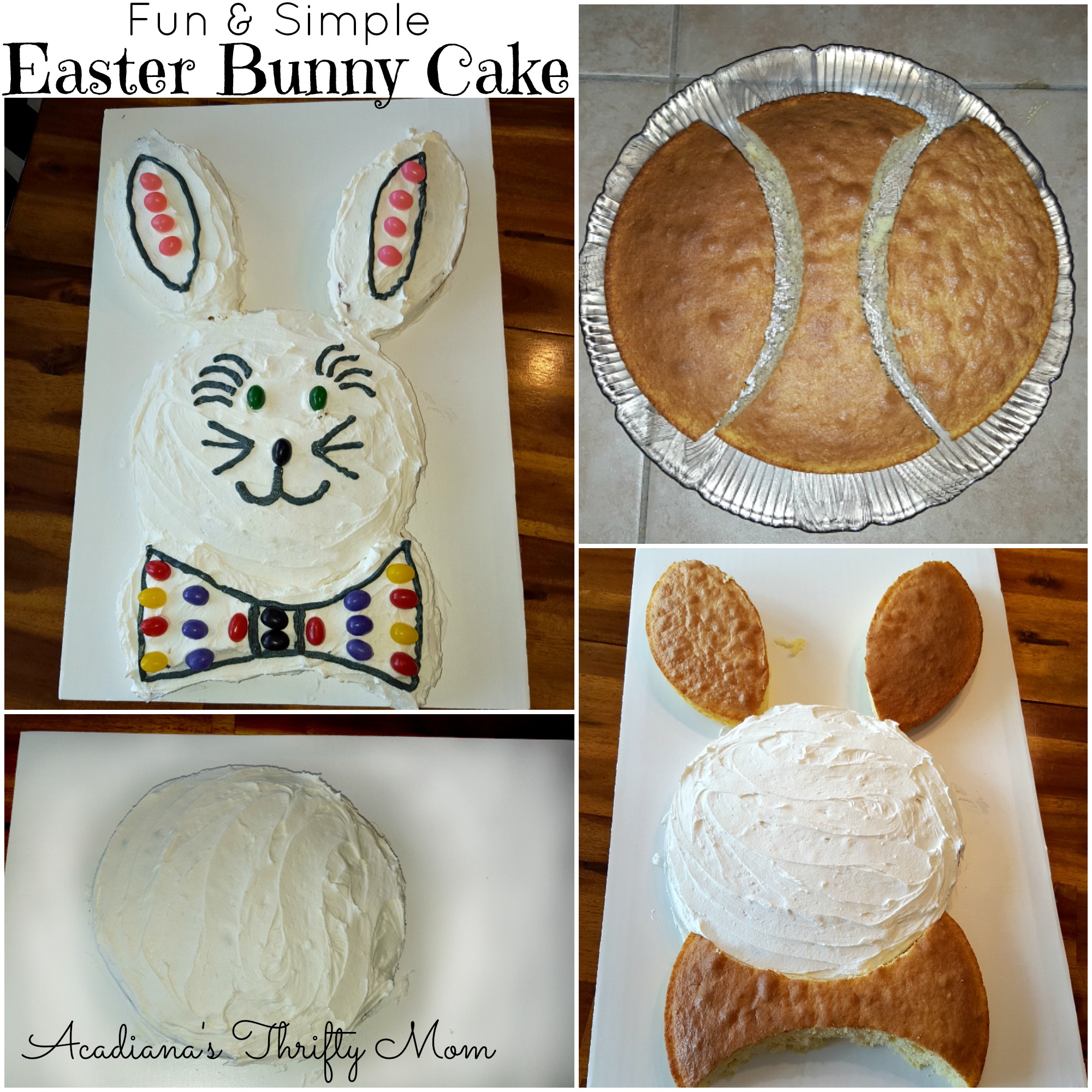 Easy Bunny Cake Recipe - QueRicaVida.com