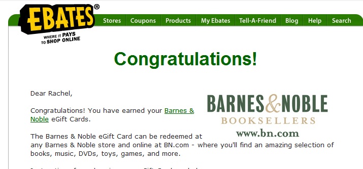 Free Barnes Noble Gift Card From Ebates Acadiana S Thrifty Mom