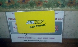 subway gift card