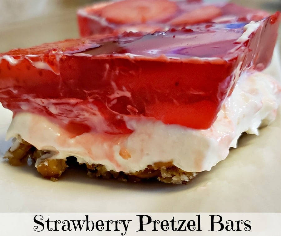 strawberry pretzel bars 