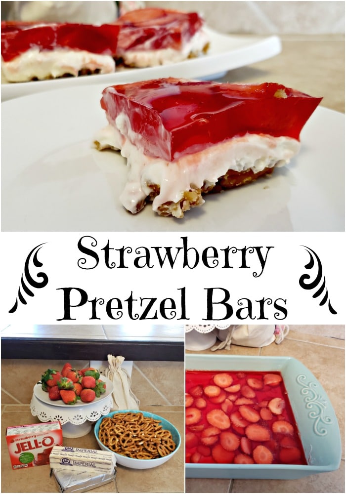 strawberry pretzel bars 