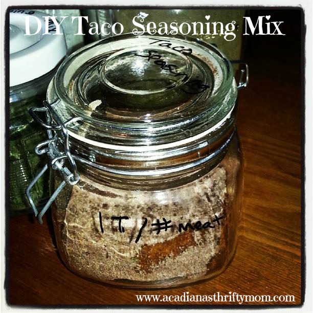 Diy Taco Seasoning Mix Acadianas Thrifty Mom