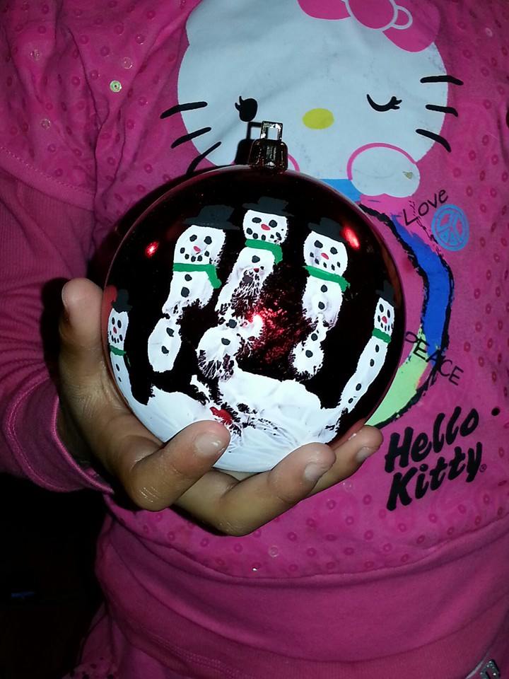 Handprint Snowman Ornament by Acadianas Thrifty Mom