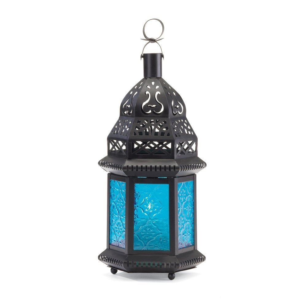 moroccan lamp blue