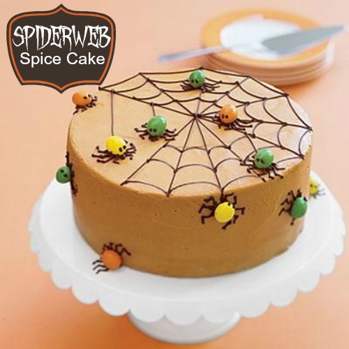 spiderweb spice cake