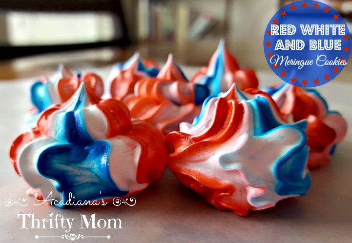 Red White And Blue Meringue Cookies