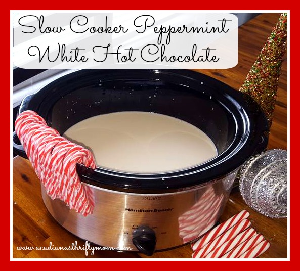 Crock Pot Peppermint White Hot Chocolate