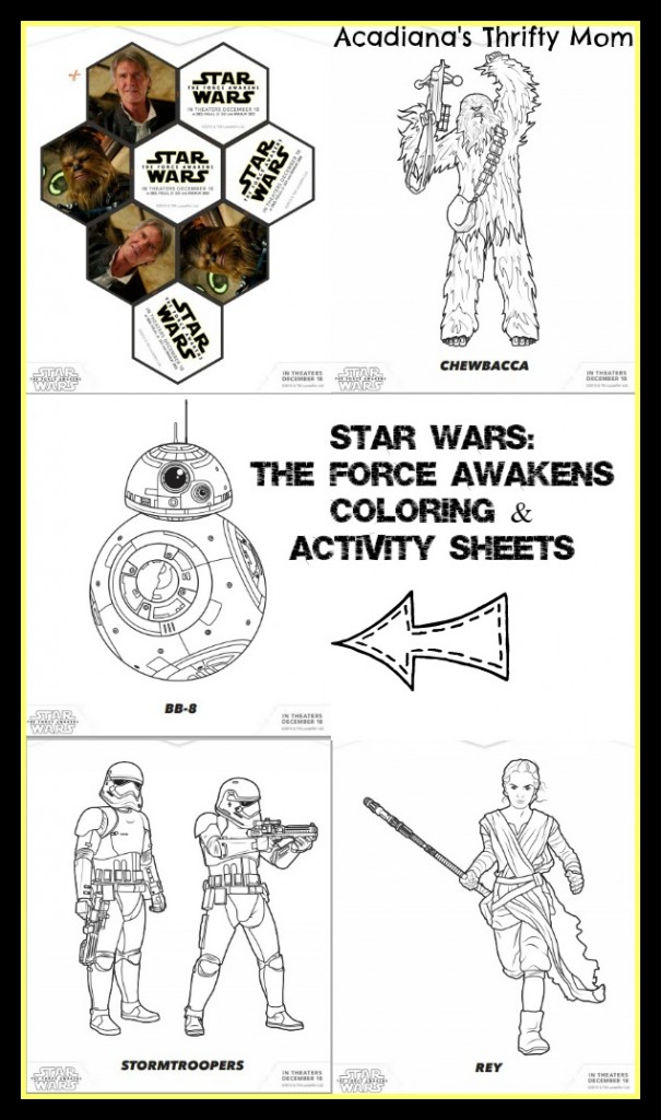 Star Wars: The Force Awakens Coloring & Activity Sheets #TheForceAwakens