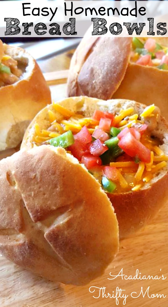 Easy Homemade Bread Bowls - Acadiana's Thrifty Mom