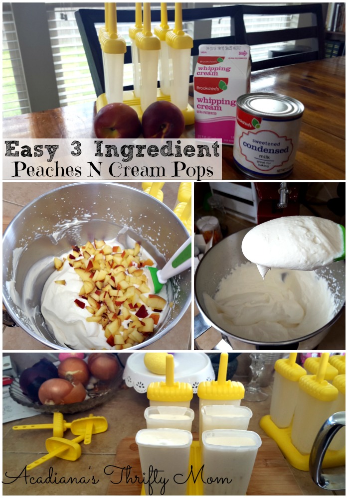 Easy Three Ingredient Peaches N Cream Pops