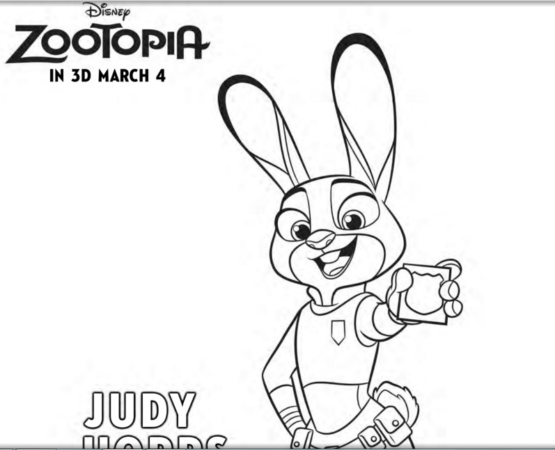 zootopia coloring pages