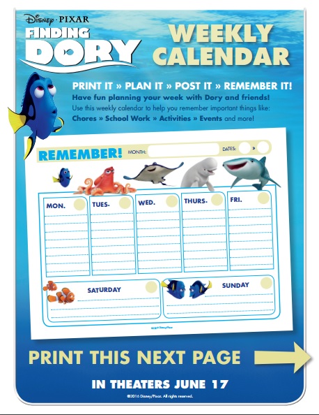 dory calendar