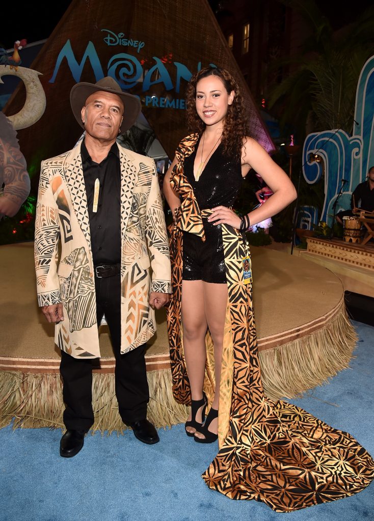 HOLLYWOOD, CA - NOVEMBER 14: Musicians Opetaia Foa'i (L) and Olivia Foa'i of Te Vaka attend The World Premiere of Disneys "MOANA" at the El Capitan Theatre on Monday, November 14, 2016 in Hollywood, CA. (Photo by Alberto E. Rodriguez/Getty Images for Disney) *** Local Caption *** Opetaia Foa'i; Olivia Foa'i