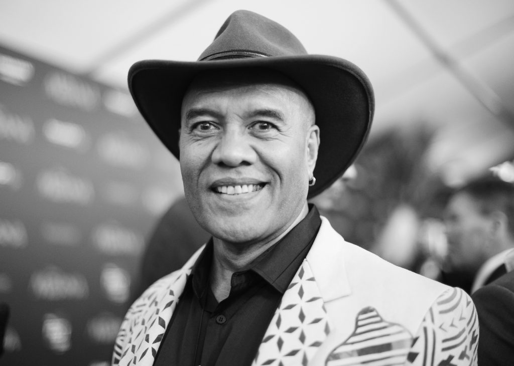 HOLLYWOOD, CA - NOVEMBER 14: (EDITORS NOTE: Image has been shot in black and white. Color version not available.) Songwriter Opetaia Foa'i attends The World Premiere of Disneys "MOANA" at the El Capitan Theatre on Monday, November 14, 2016 in Hollywood, CA. (Photo by Charley Gallay/Getty Images for Disney) *** Local Caption *** Opetaia Foa'i