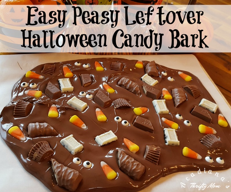 Easy Peasy Leftover Halloween Candy Bark
