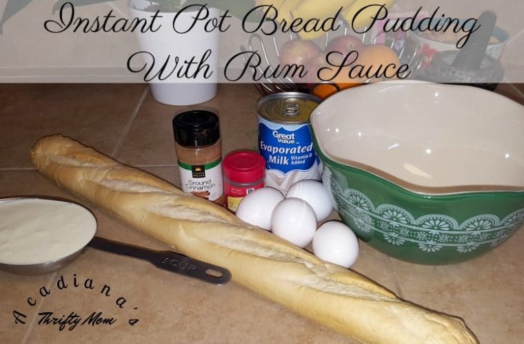 Instant Pot Bread Pudding With Rum Sauce
