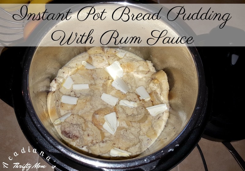 Instant Pot Bread Pudding With Rum Sauce