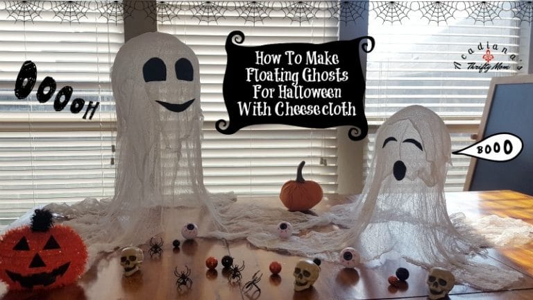 How To Make Floating Ghosts For Halloween With Cheesecloth