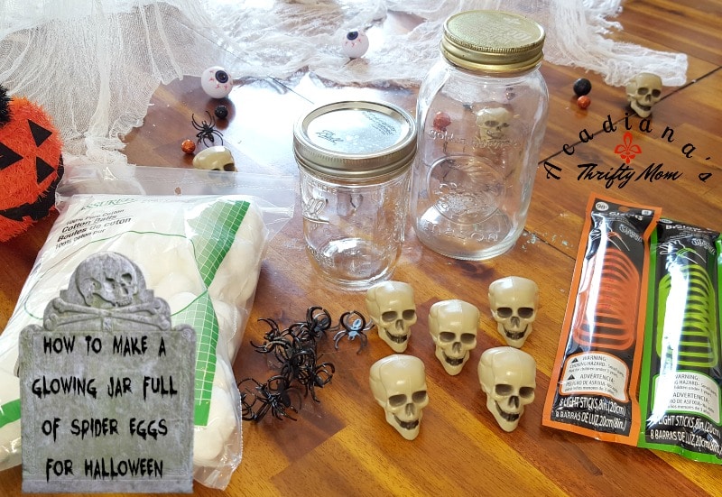 How To Make A Glowing Jar Full Of Spider Eggs For Halloween