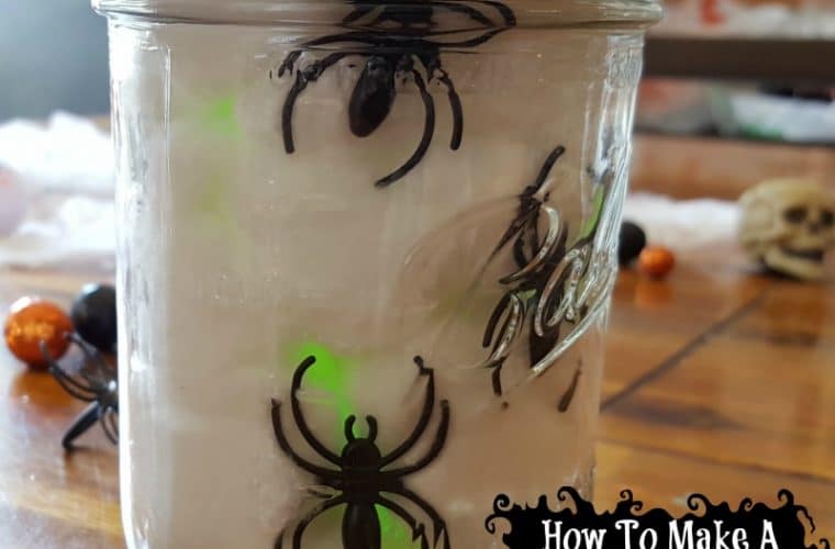 How To Make A Glowing Jar Full Of Spider Eggs For Halloween