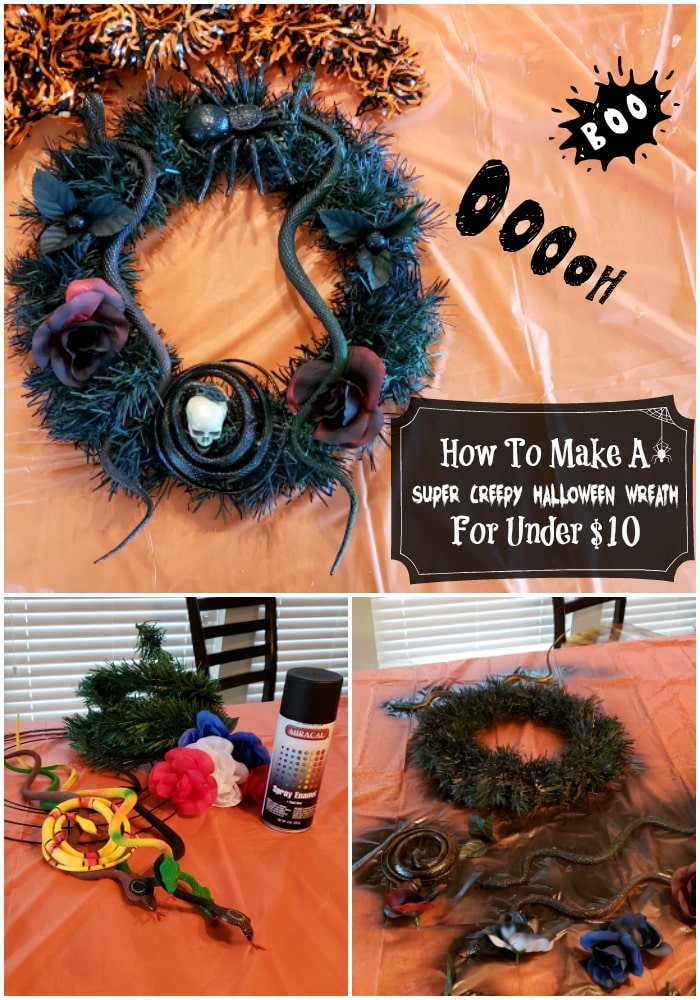 How To Make A Super Creepy Halloween Wreath For Under $10
