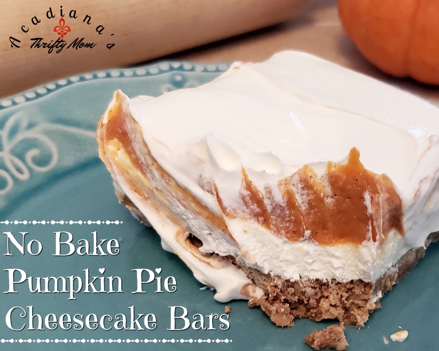 No Bake Pumpkin Pie Cheesecake Bars