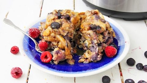 Instant Pot Summer Berry Bread Pudding