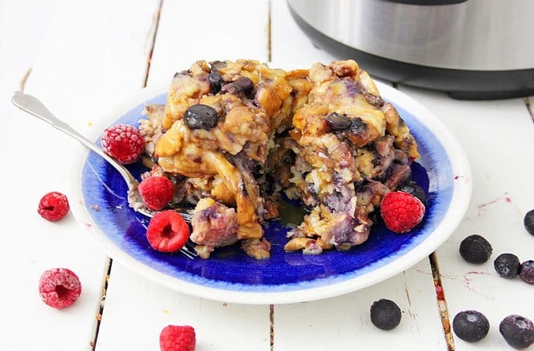 Instant Pot Summer Berry Bread Pudding