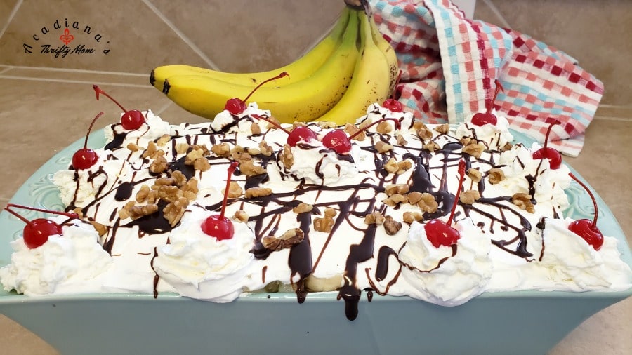 Easy Banana Split Poke Cake