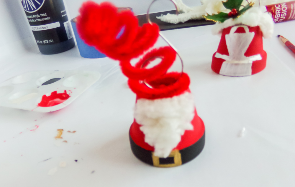 Santa and Mrs. Claus Terra Cotta Bell Ornament Craft