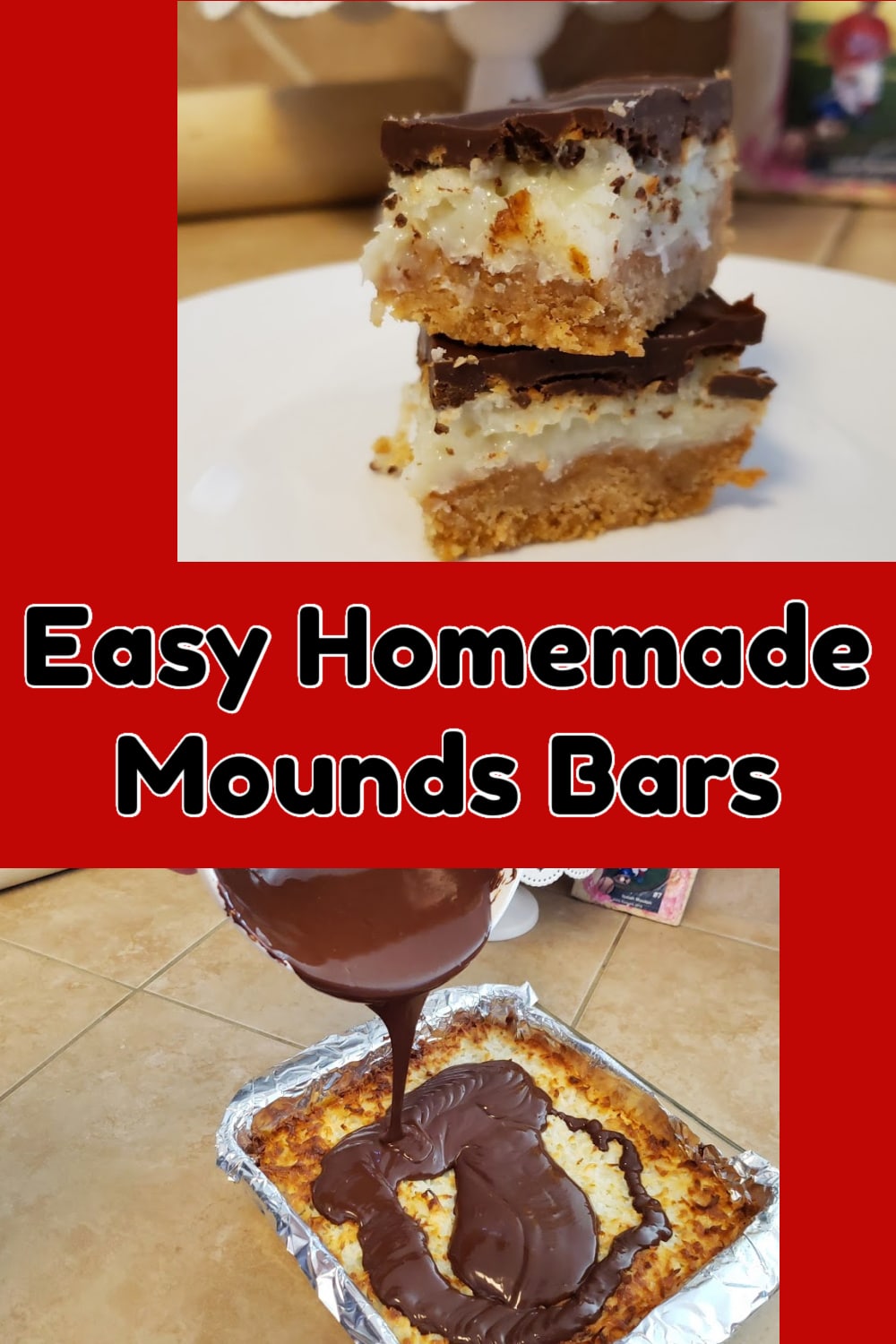 Easy Homemade Mounds Bars