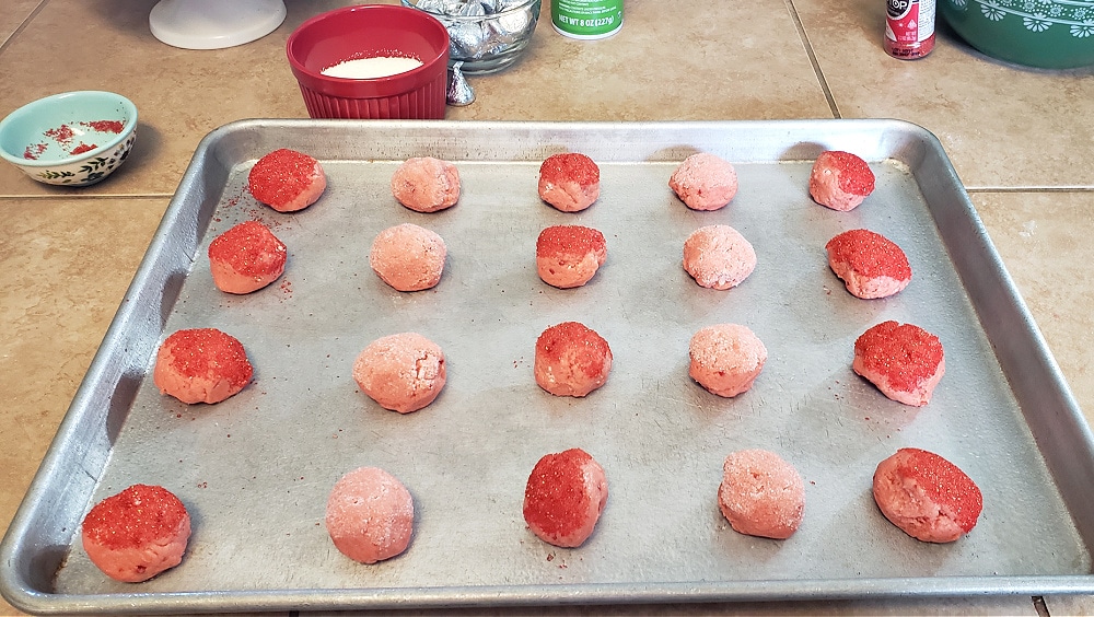 Chocolate Covered Strawberry Blossom Cake Mix Cookies