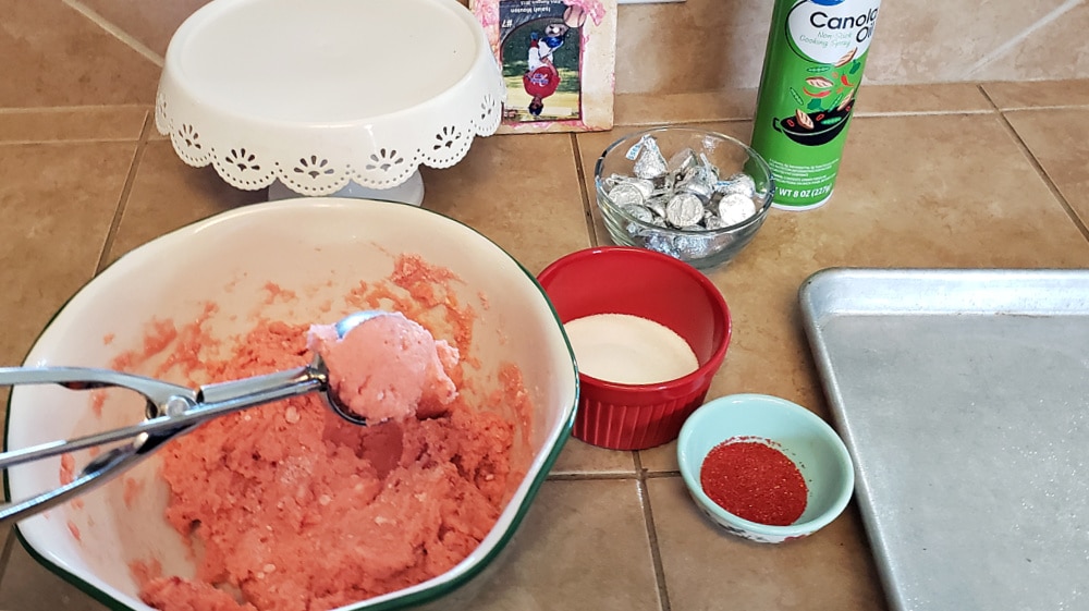 Chocolate Covered Strawberry Blossom Cake Mix Cookies