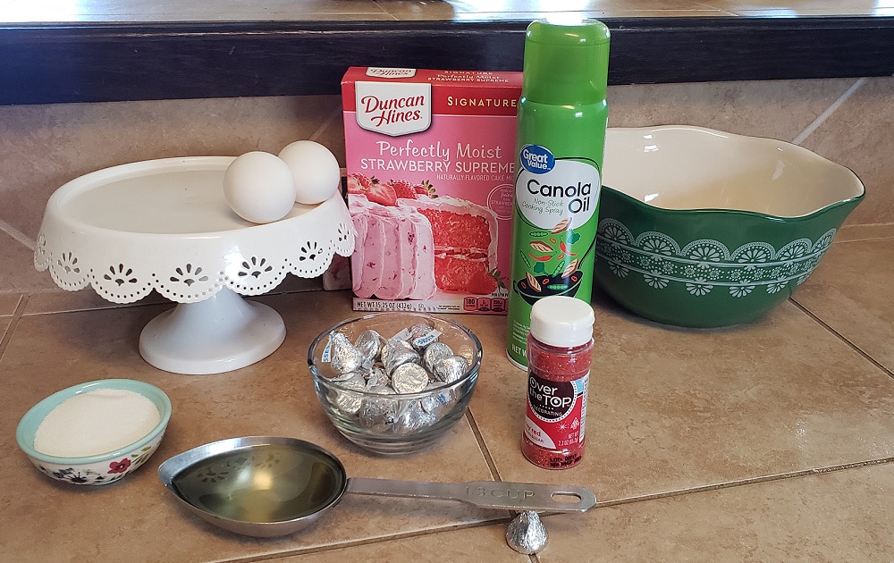 Chocolate Covered Strawberry Blossom Cake Mix Cookies