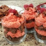 Easy Brownie Trifle with Raspberry Mousse