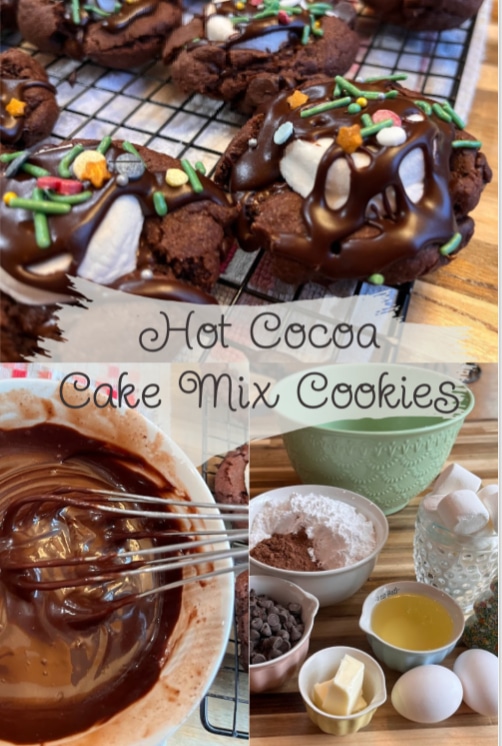 Hot Cocoa Cake Mix Cookies